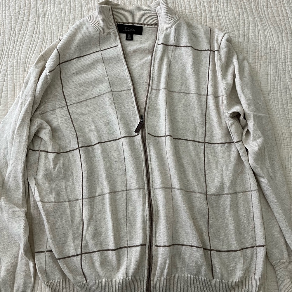 Mens Tasso Elba zipper sweater